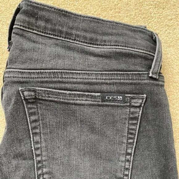 Joe's Jeans Women's 27 Skinny Medium Wash Dark Gray Stretch Denim Pants Low Rise - Picture 5 of 8